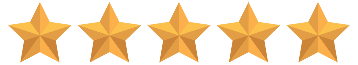 yellow 5 out of 5 star rating